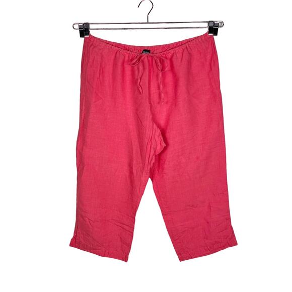 EILEEN FISHERPink Linen Drawstring Lightweight Breathable...